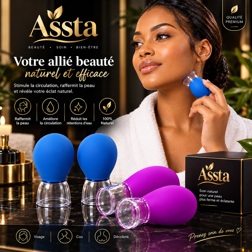 Mini ventouses visage anti-âge : massage du visage et du corps en silicone